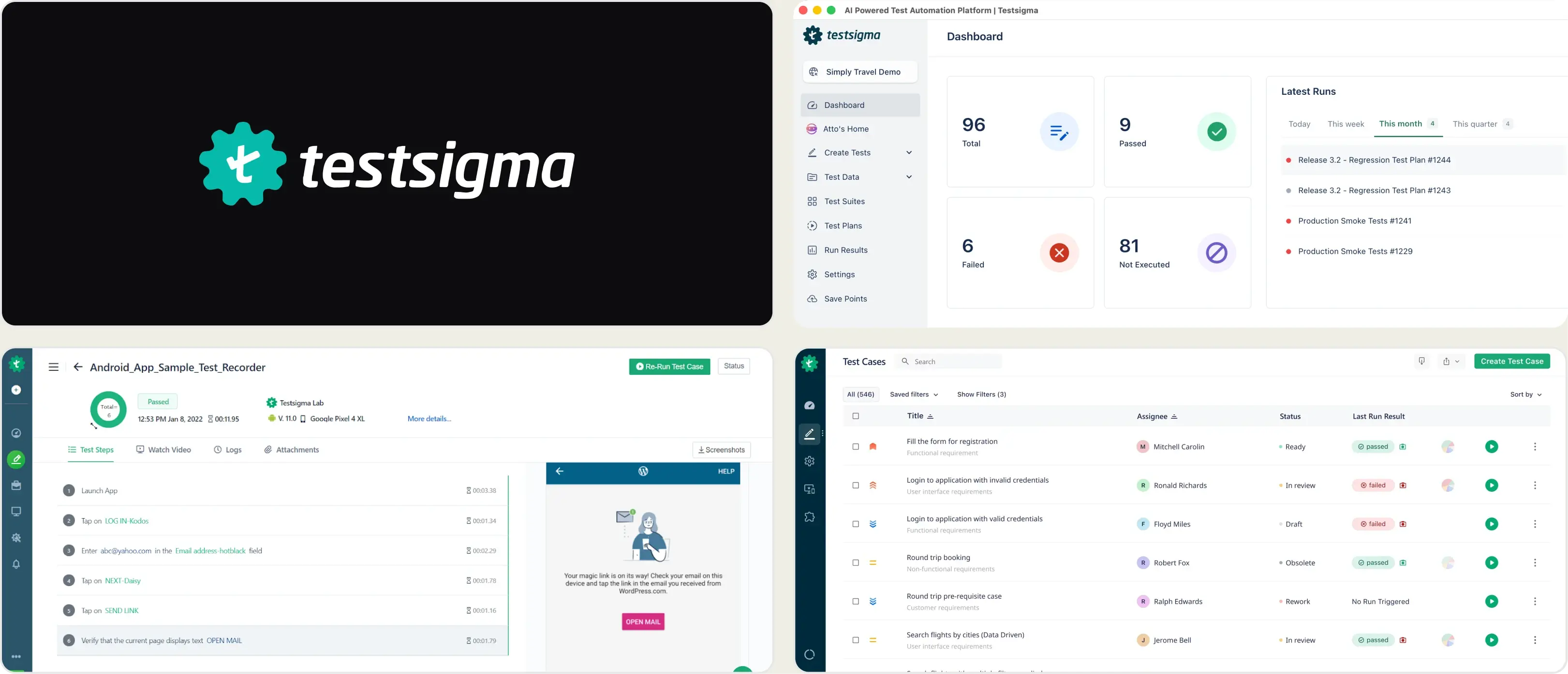 Testsigma Alternative, Testsigma Review, Testsigma Comparison, Testsigma vs TestDino Company