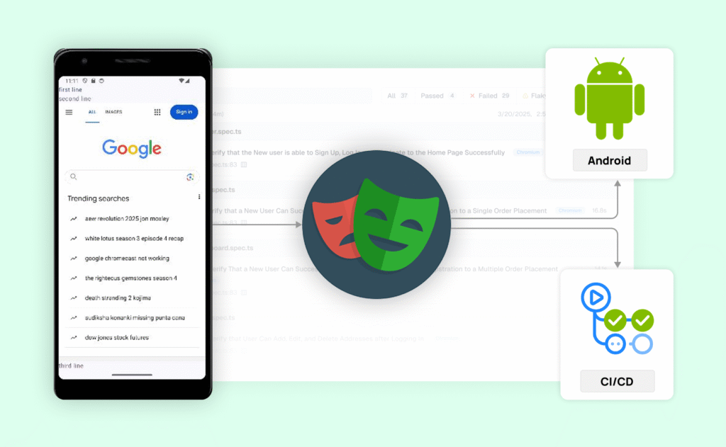 Android Web Testing List Page