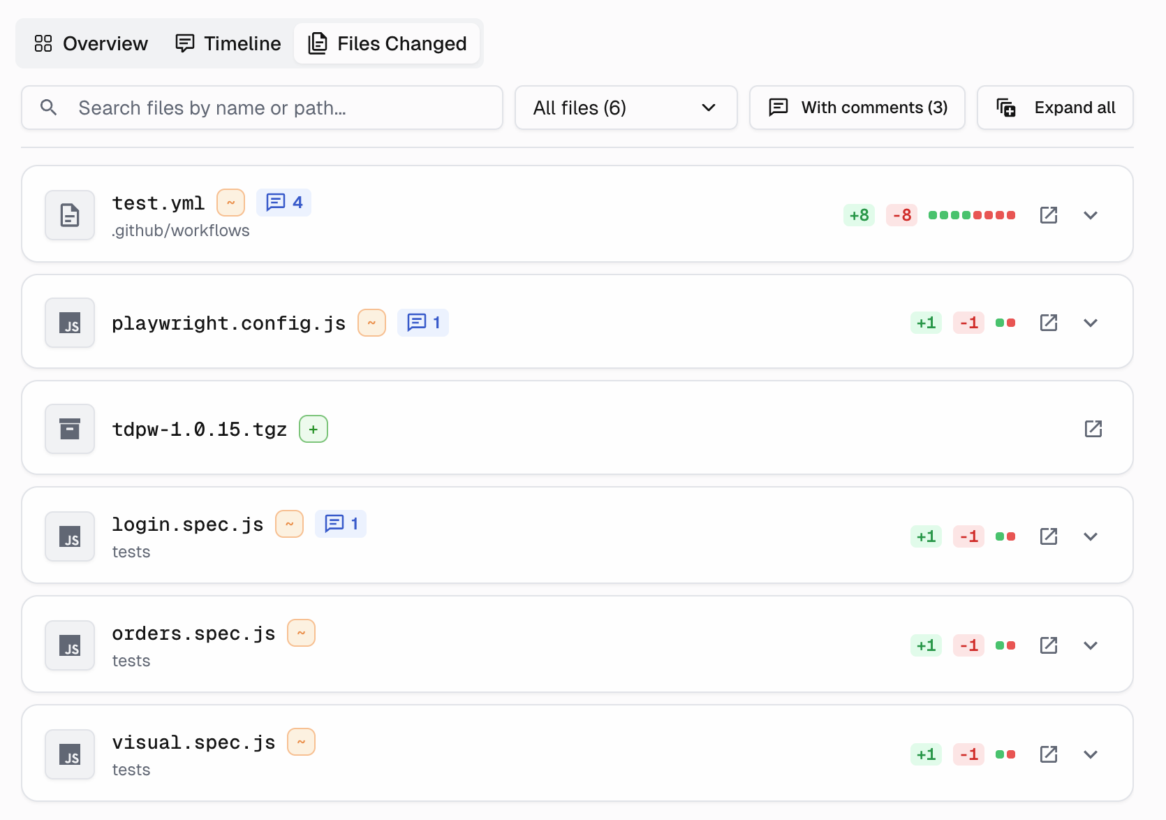 Playwright Test Case File Changes