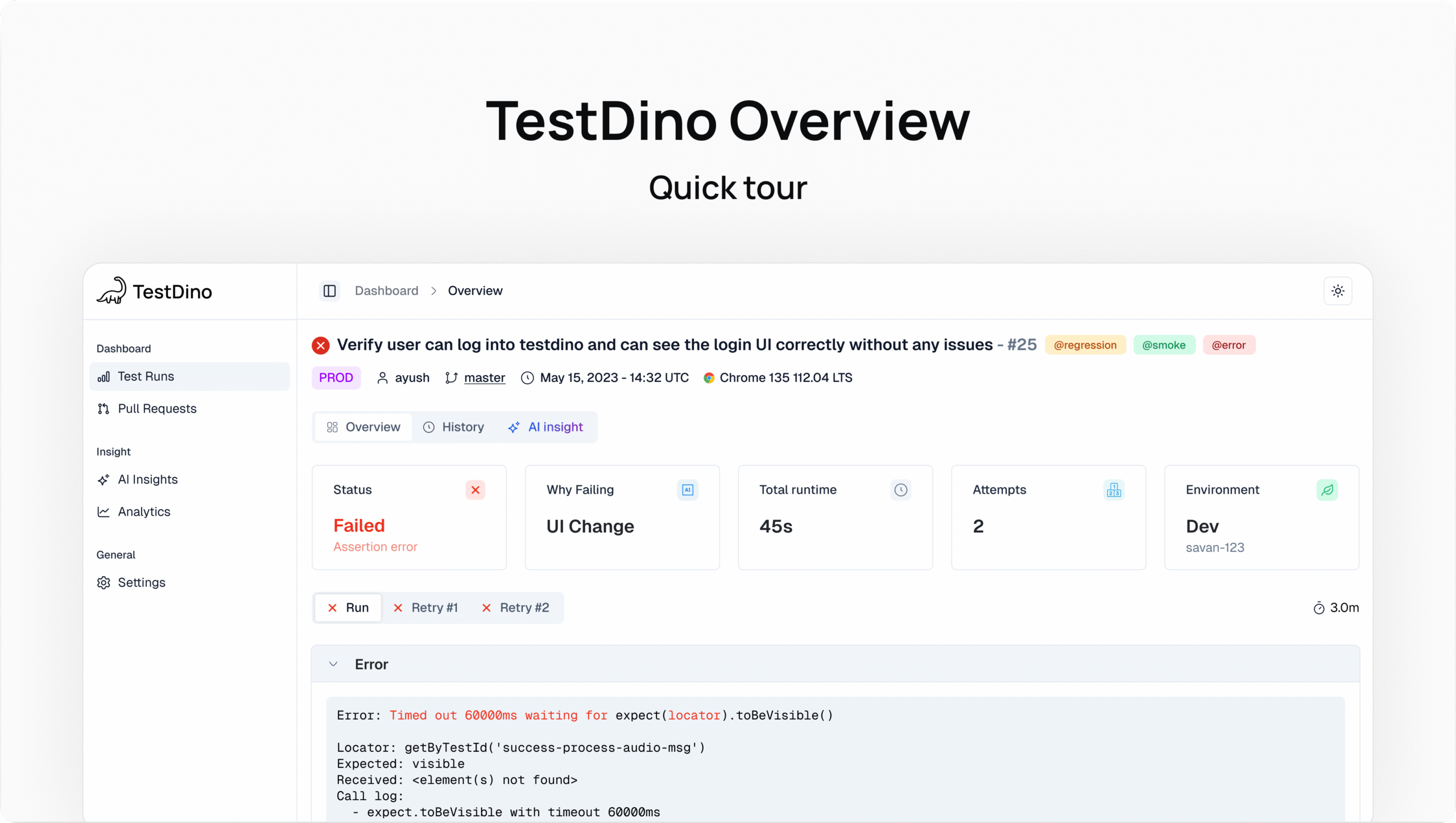 TestDino Overview