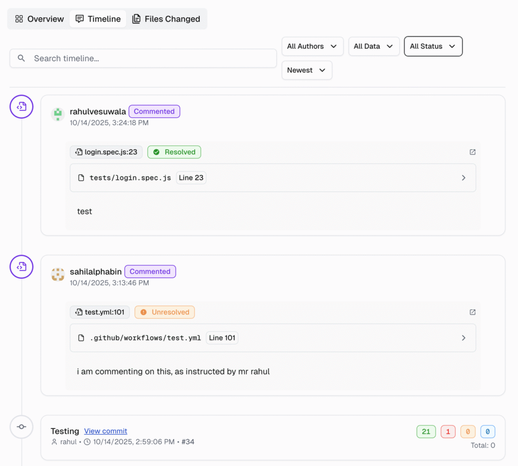 Playwright Test Case Timeline