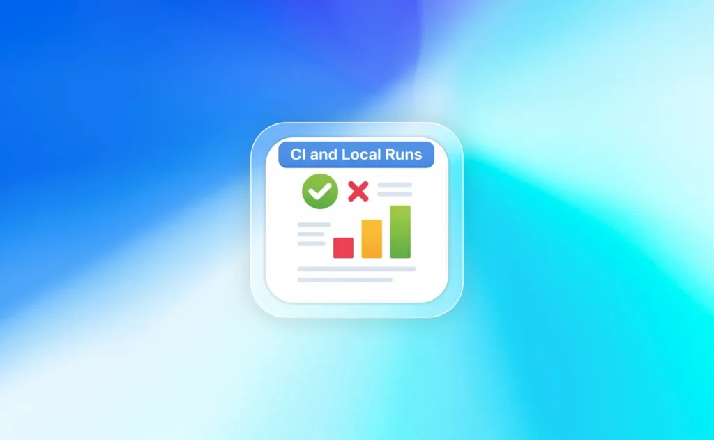 Playwright test report showing pass fail status and metrics for CI pipelines and local test runs