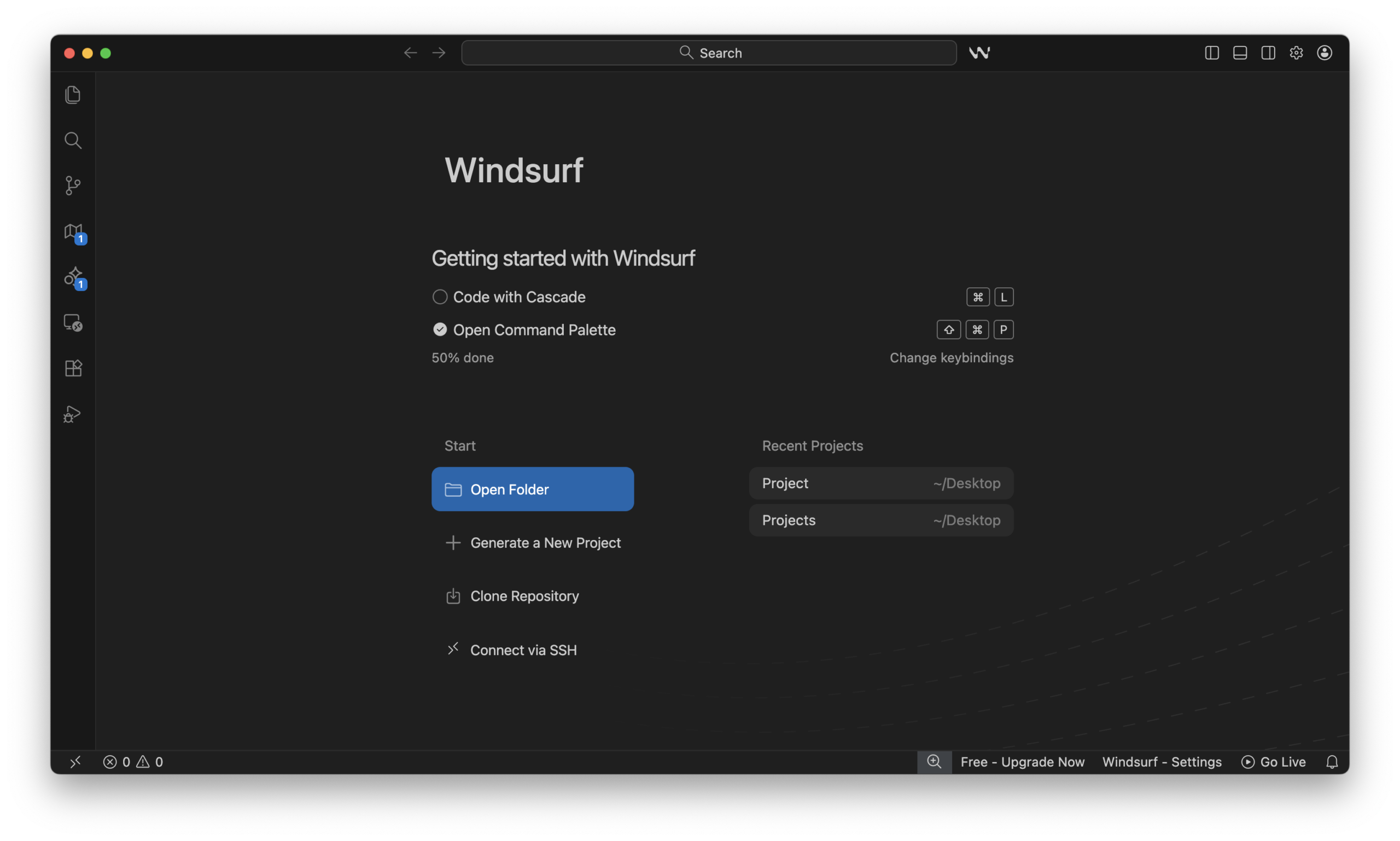 windsurf-welcome-screen-no-workspace